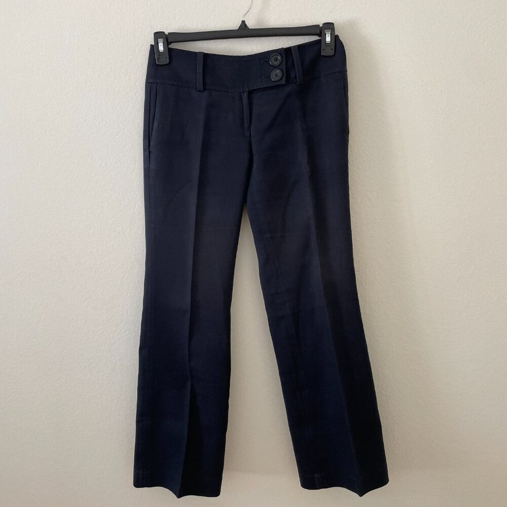 Ann Taylor Lindsay Straight Leg Pants  Dark Blue  Petite Size 2P